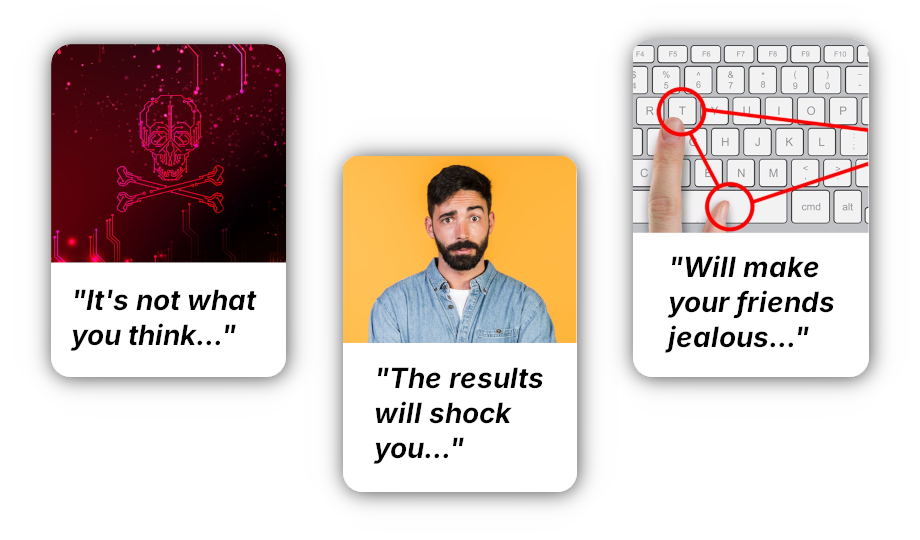 Picture of stereotypical clickbait headlines