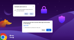 Chrome and Firefox local network/access apps on this device pop-ups
